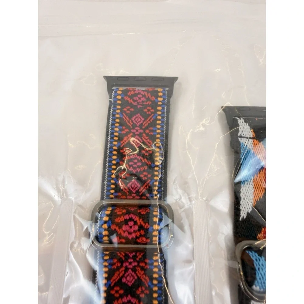 Apple Watch Band Lot 8 Stretch Braided Solo Loop Nylon Boho iWatch Strap New